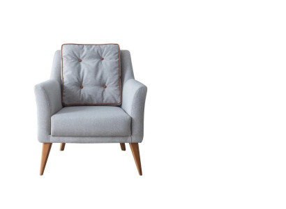 HellBlue he Living room Single Seater Designer Upholstered Chair Relax Armchair Furniture